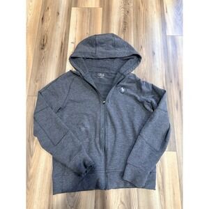 Ralph Lauren Polo Sport Hoodie Sweatshirt Jacket Full Zip Gray Women's Medium